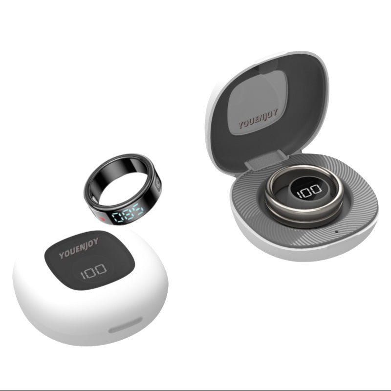 LED Digital Display Charging Smart Ring