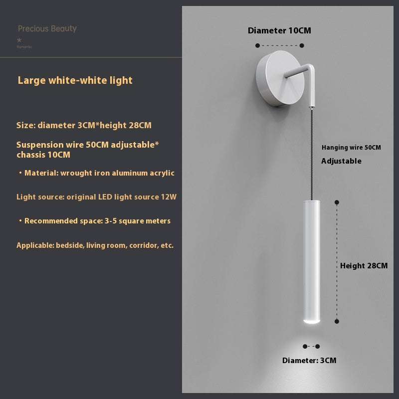 Creative Wood Grain Bedside Wall Lamp