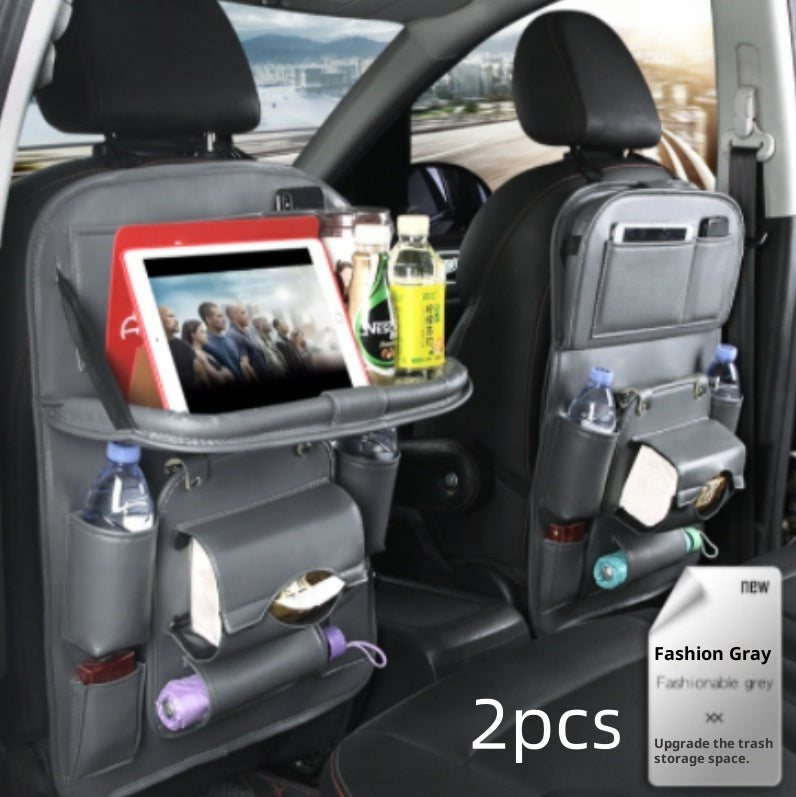 Multifunction PU Leather Car Storage Hanging Bag