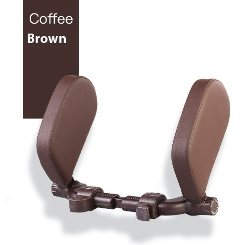 Adjustable Car Leather Neck Support Pillow
