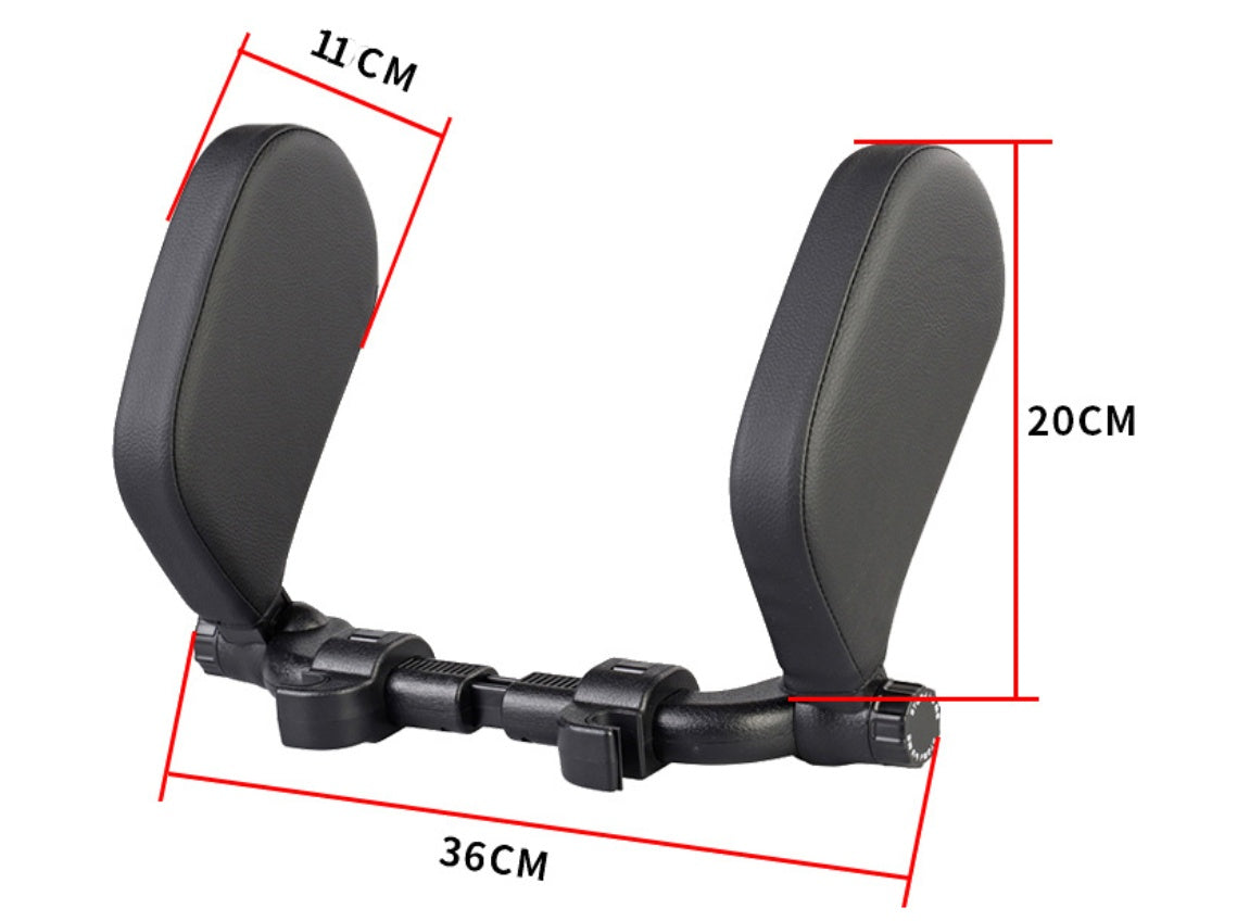 Adjustable Car Leather Neck Support Pillow