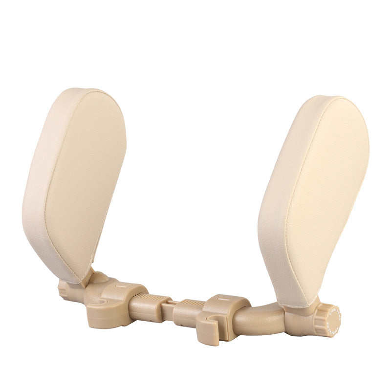 Adjustable Car Leather Neck Support Pillow