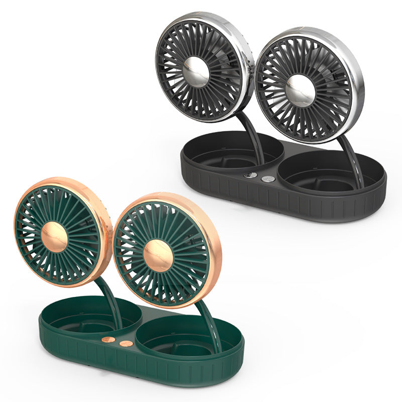 Double-Headed Automotive USB Cooling Fan