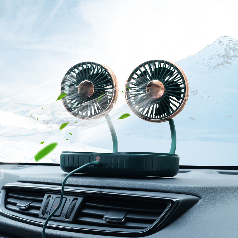Double-Headed Automotive USB Cooling Fan