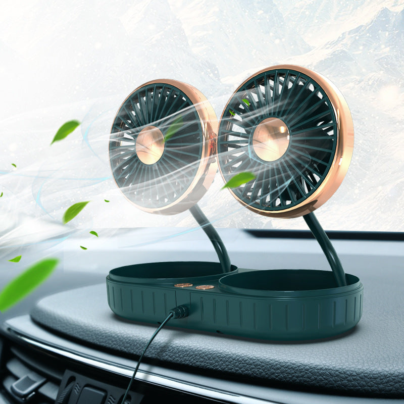 Double-Headed Automotive USB Cooling Fan