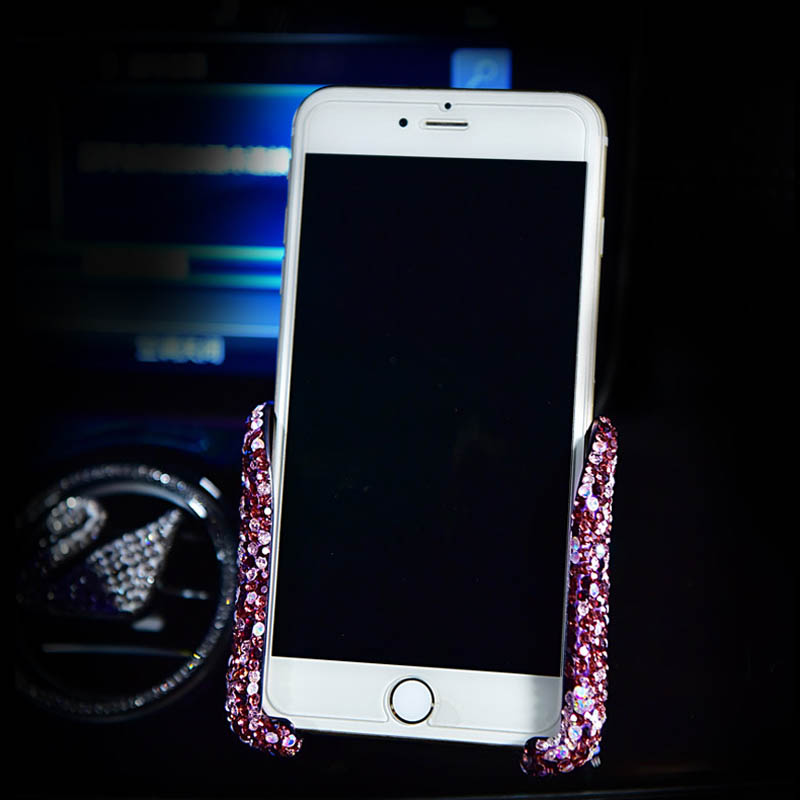Purple Rhinestone Car Interior Accessories