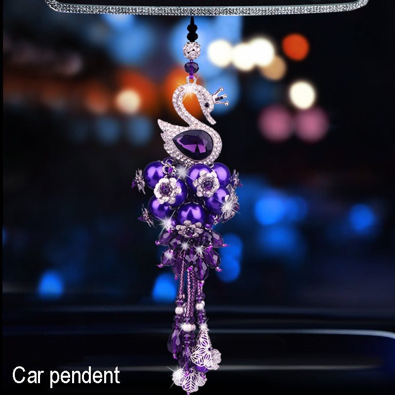 Purple Rhinestone Car Interior Accessories