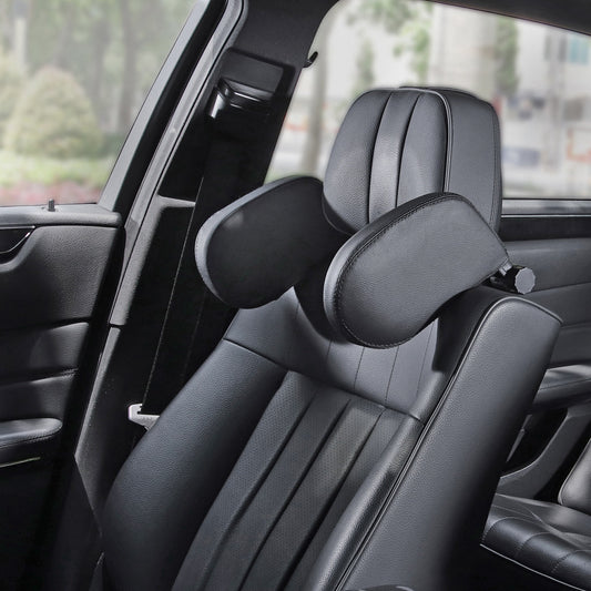 Adjustable Car Leather Neck Support Pillow