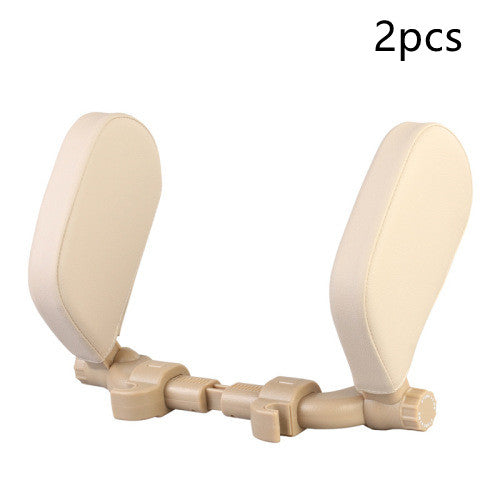 Adjustable Car Leather Neck Support Pillow