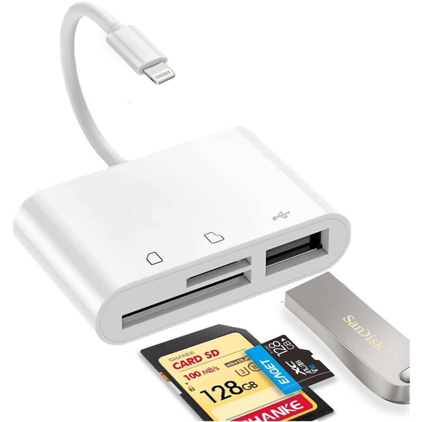 3-in-1 U Disk Memory Card Reader