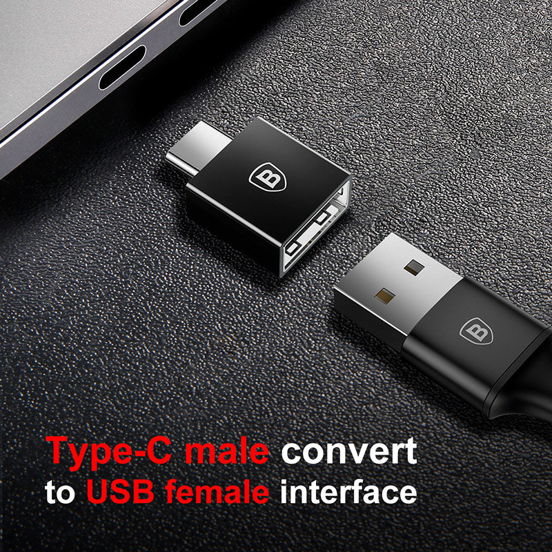 Compact Type C Male To USB Female Adapter