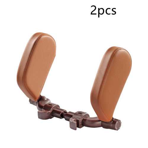 Adjustable Car Leather Neck Support Pillow