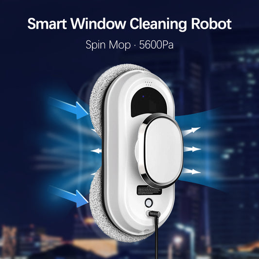 Smart Robotic Glass Cleaning With 5600Pa Suction