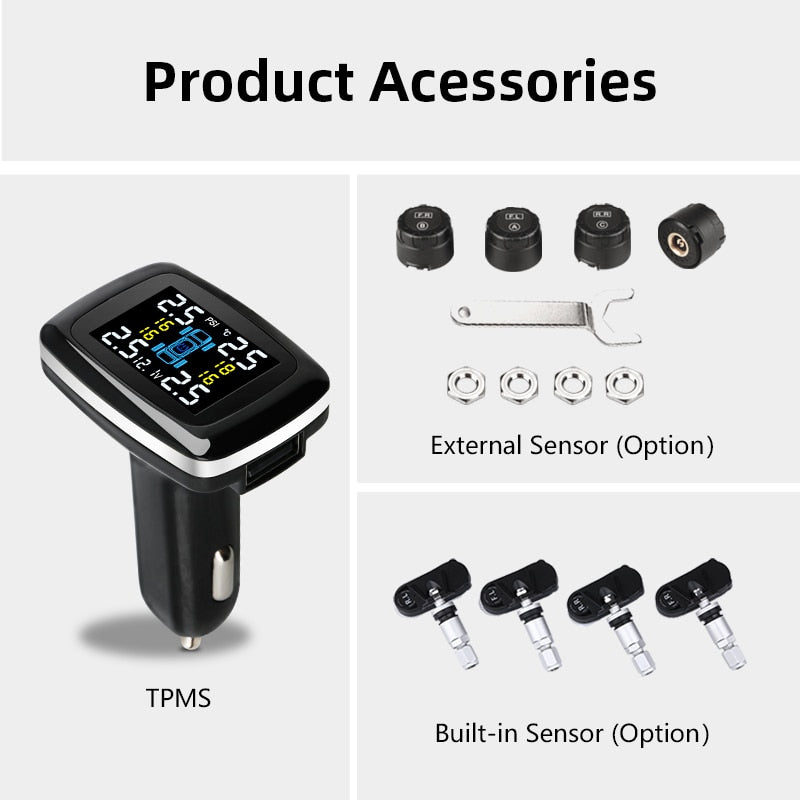 USB Tire Pressure Security Alarm Sensors