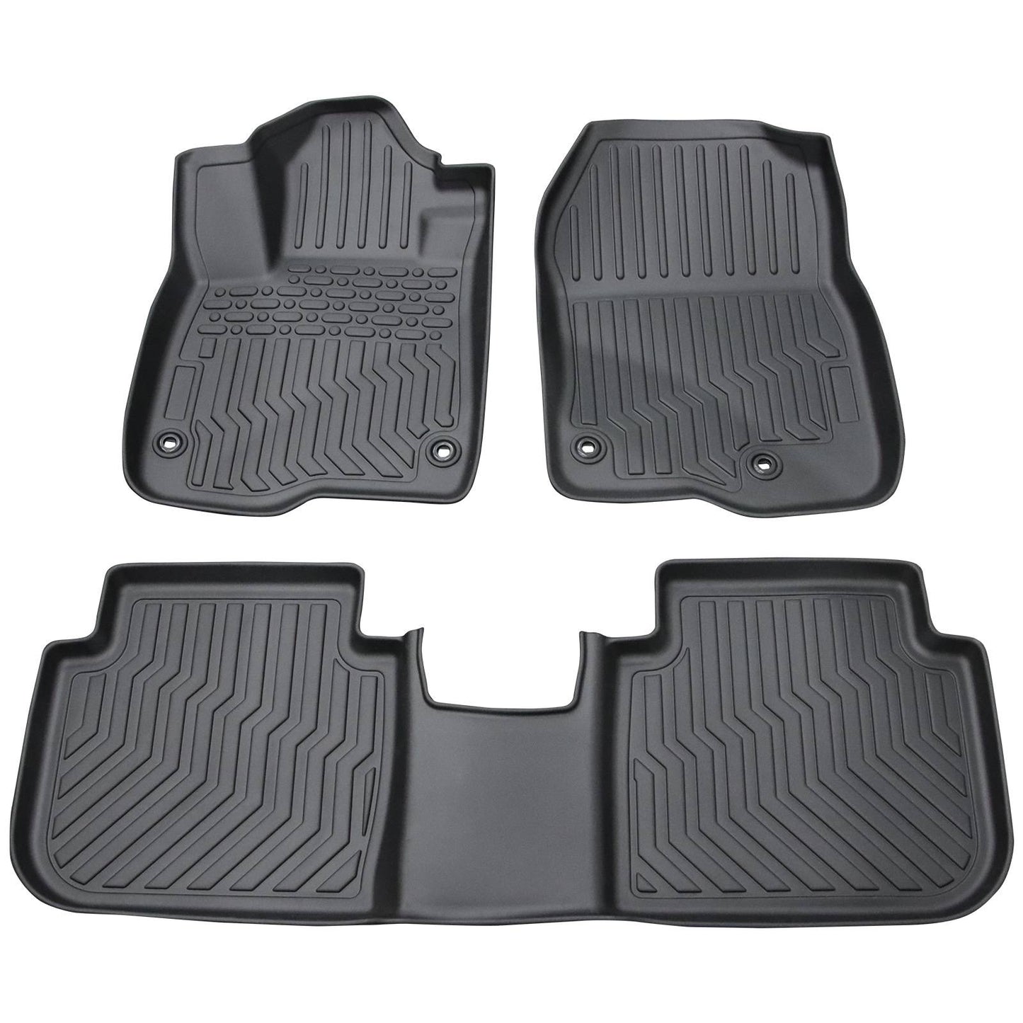 Black All-Weather TPE Rubber Car Mats