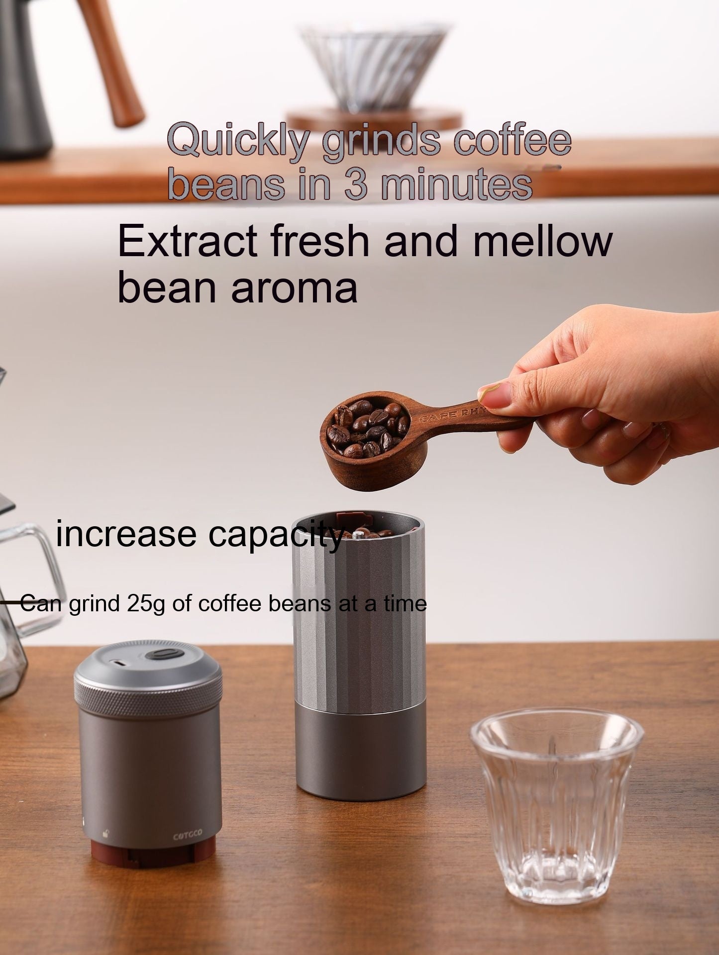 Portable USB Wireless Household Bean Grinder