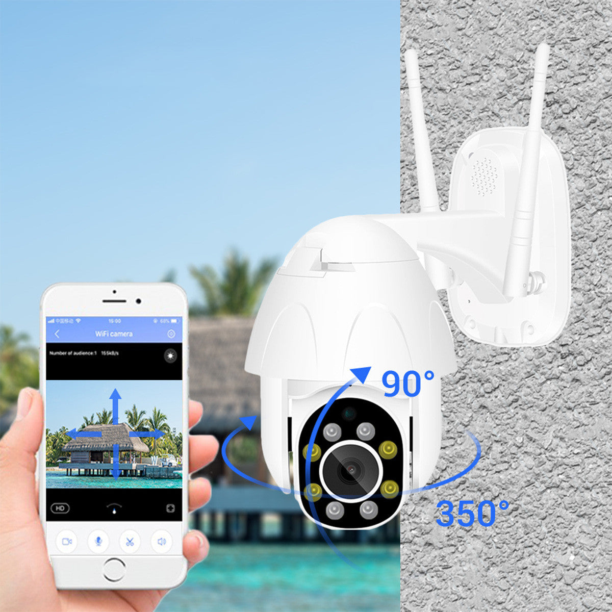 360 Night Vision HD Outdoor Security Camera