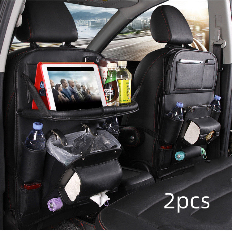 Multifunction PU Leather Car Storage Hanging Bag