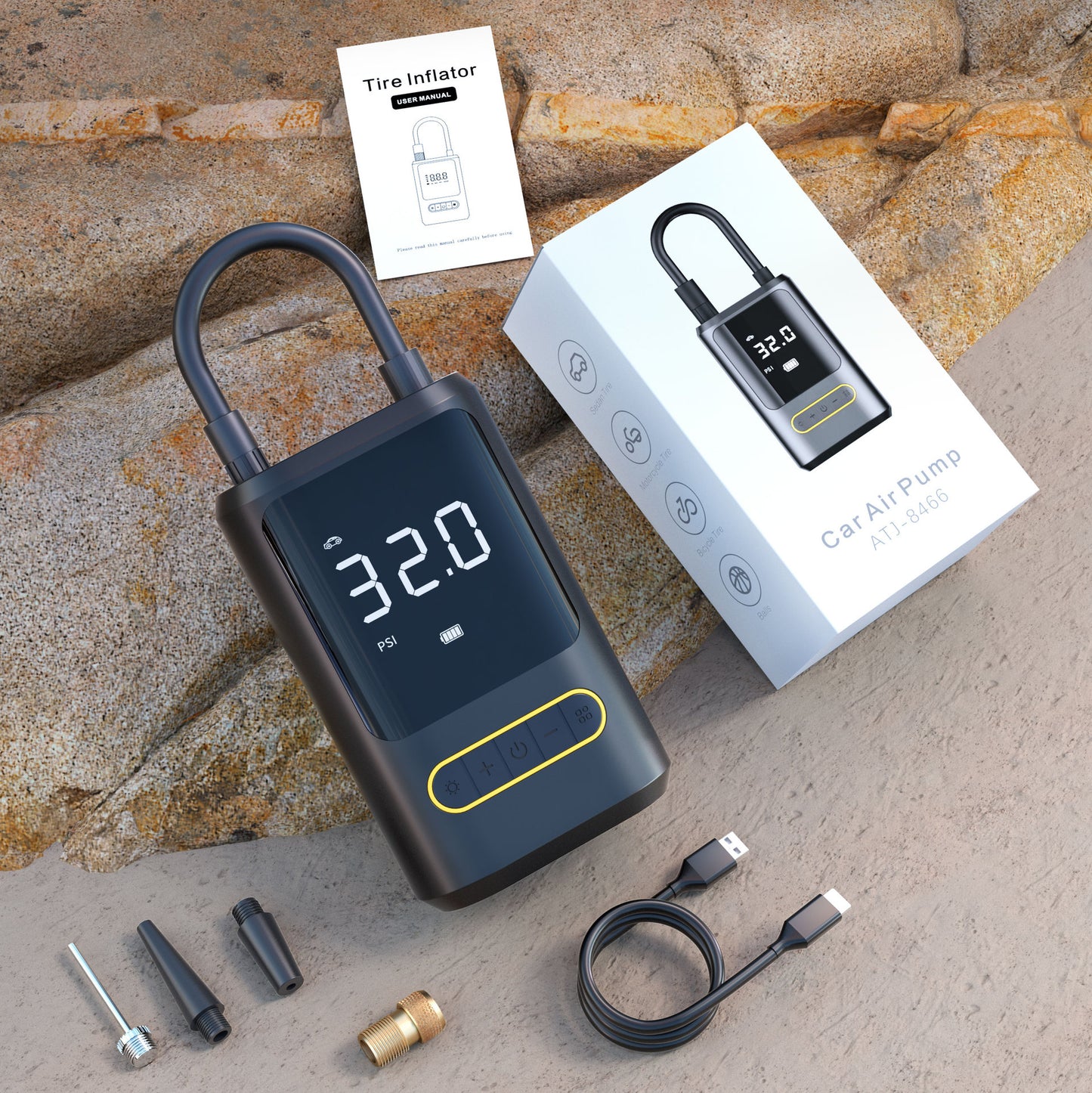 Wireless Mini Portable Car Tire Inflator