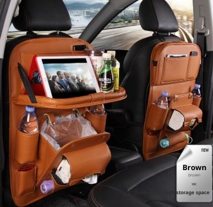 Multifunction PU Leather Car Storage Hanging Bag