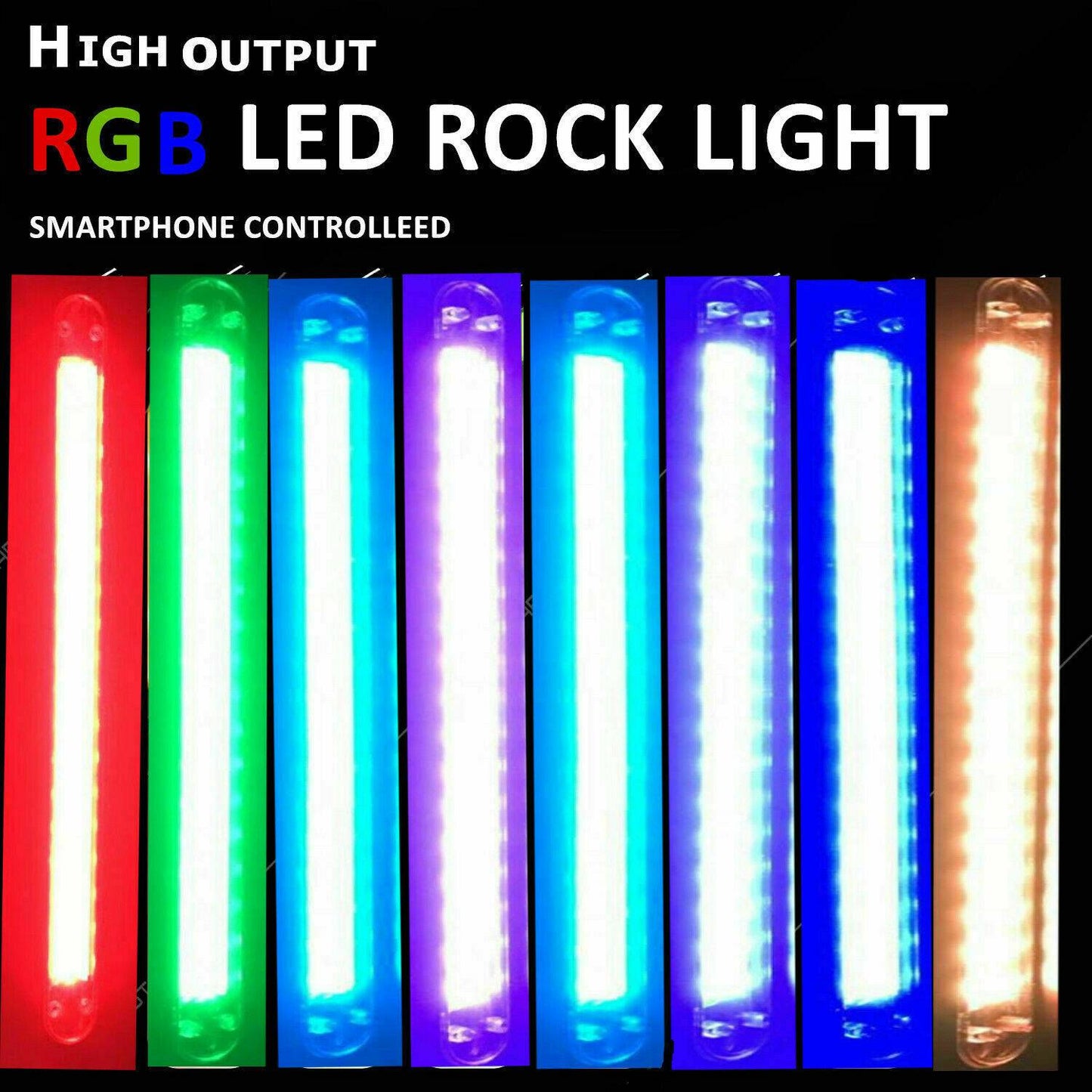 6x Car Underglow Neon Accent Strip Lights Kit
