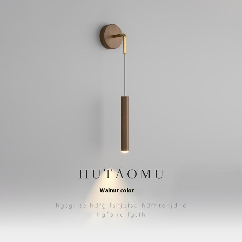 Creative Wood Grain Bedside Wall Lamp