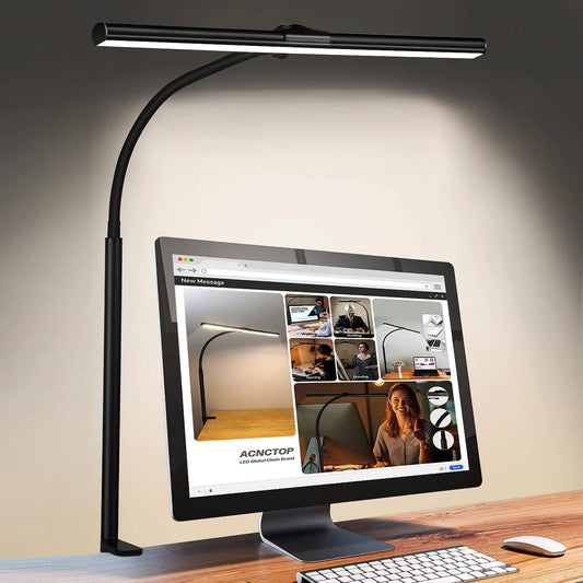 USB Double Head LED Table Lamp With Clamp