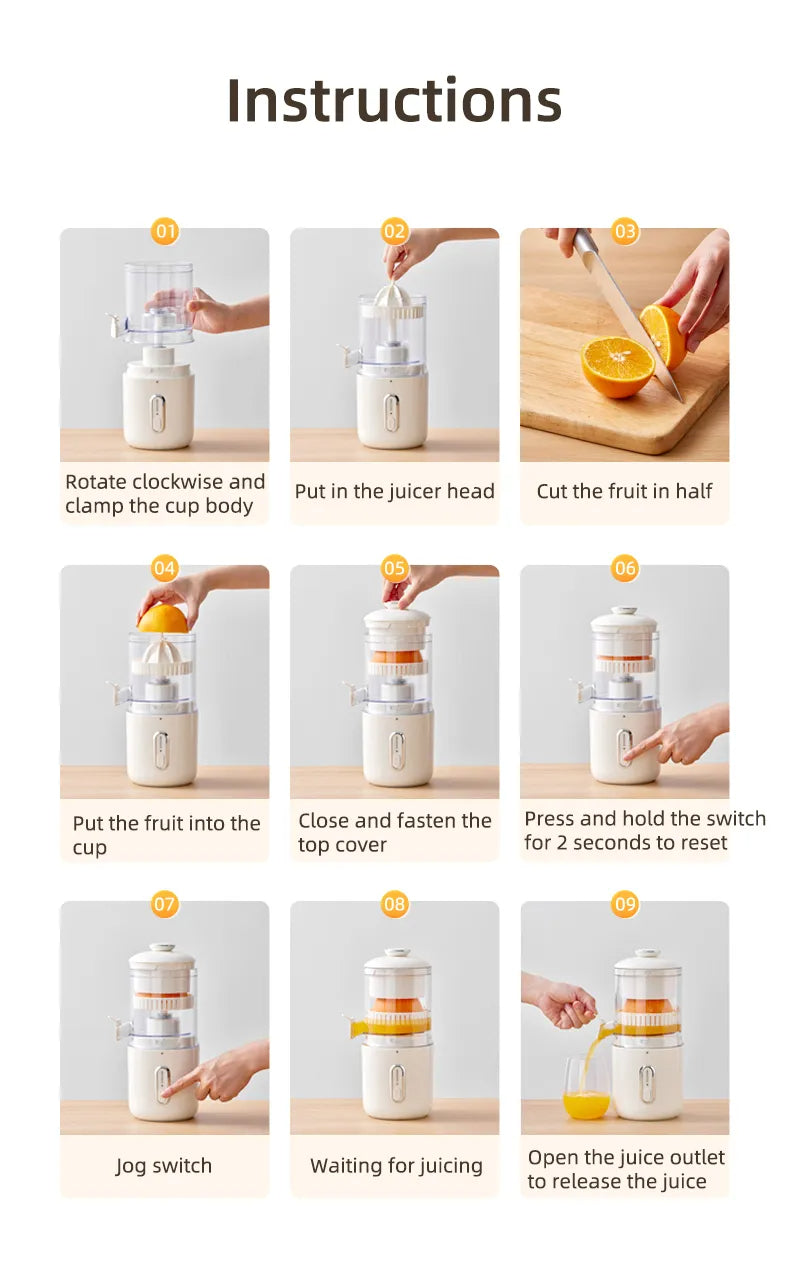 Multifunctional Wireless Fruit Squeezer Juicer