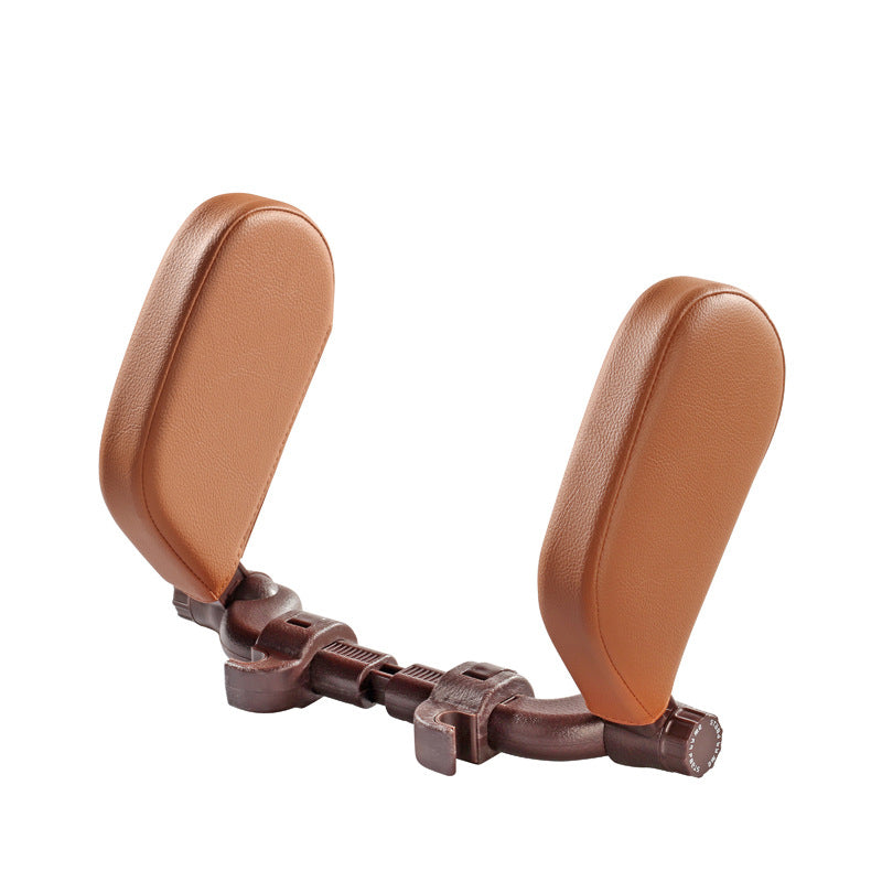 Adjustable Car Leather Neck Support Pillow
