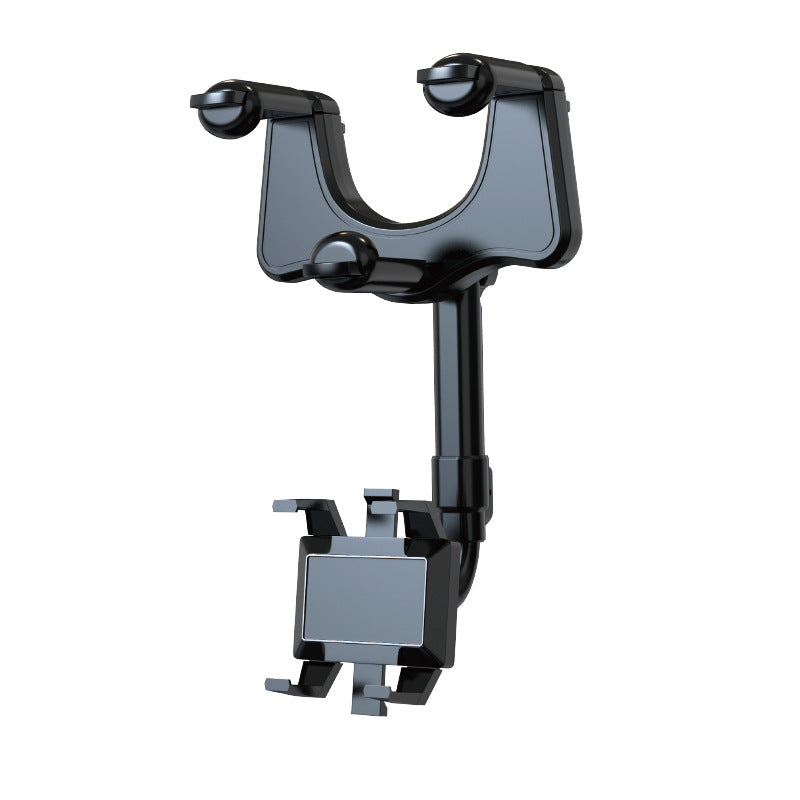 Retractable 360 Rear View Mirror Phone Holder