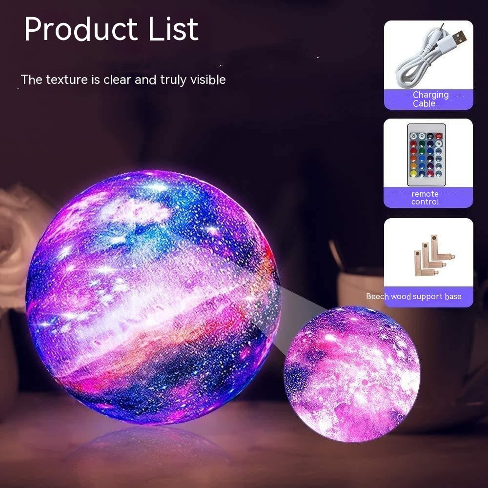 3D Printing Moon Galaxy Light