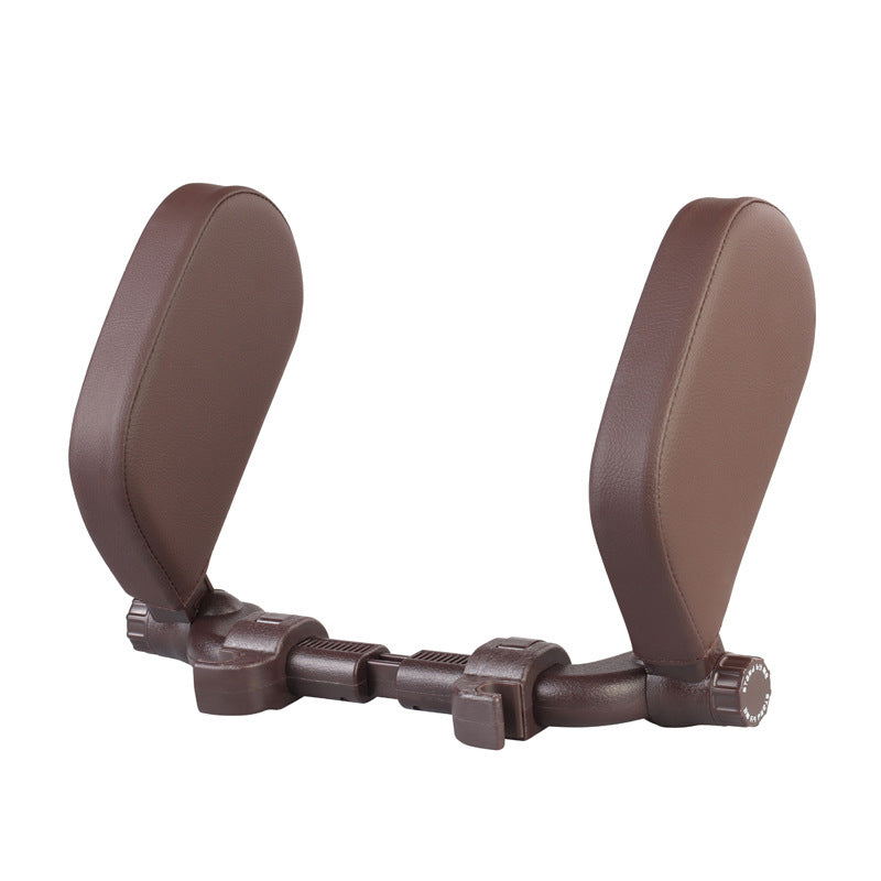 Adjustable Car Leather Neck Support Pillow