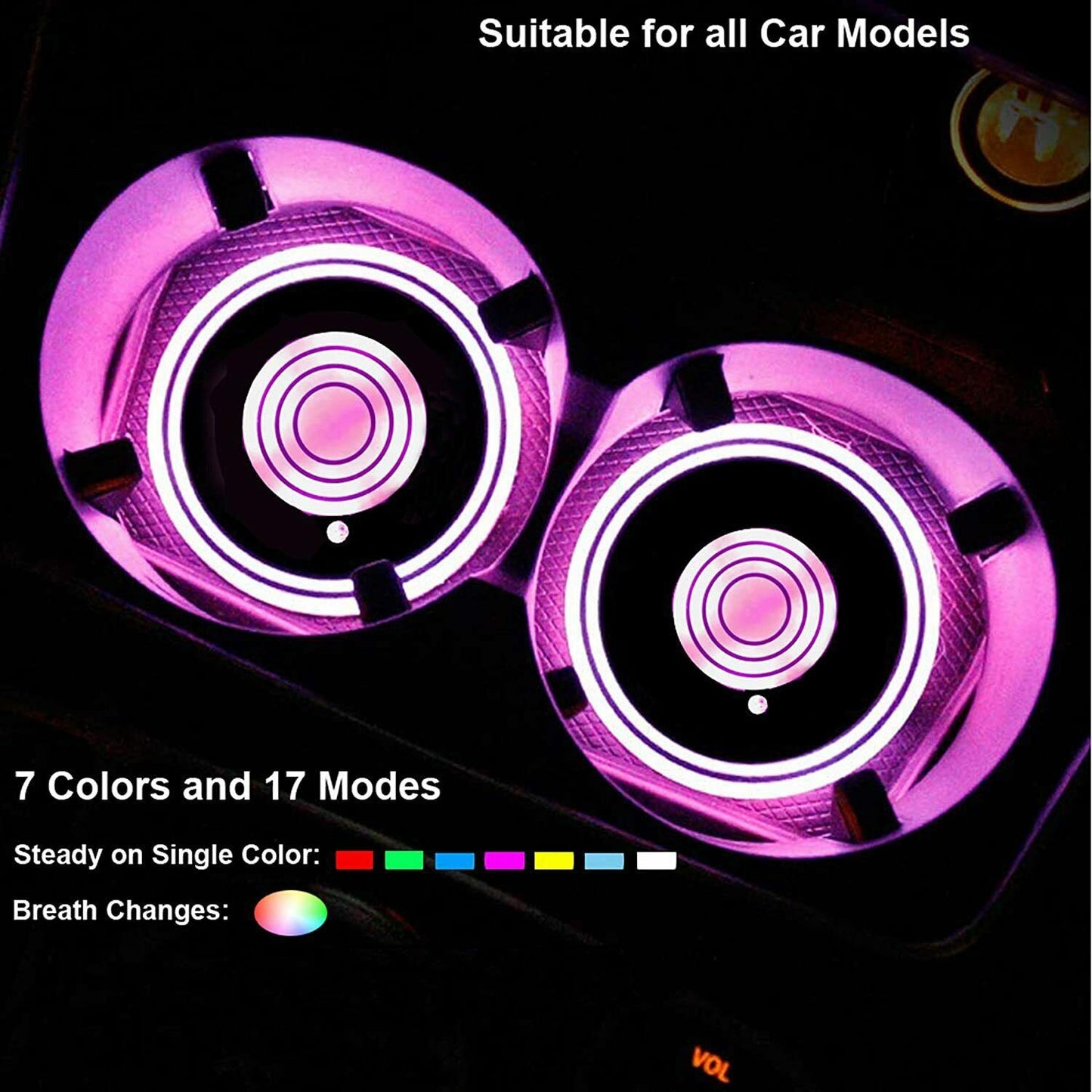 USB Charging Led Water Cup Light Mat