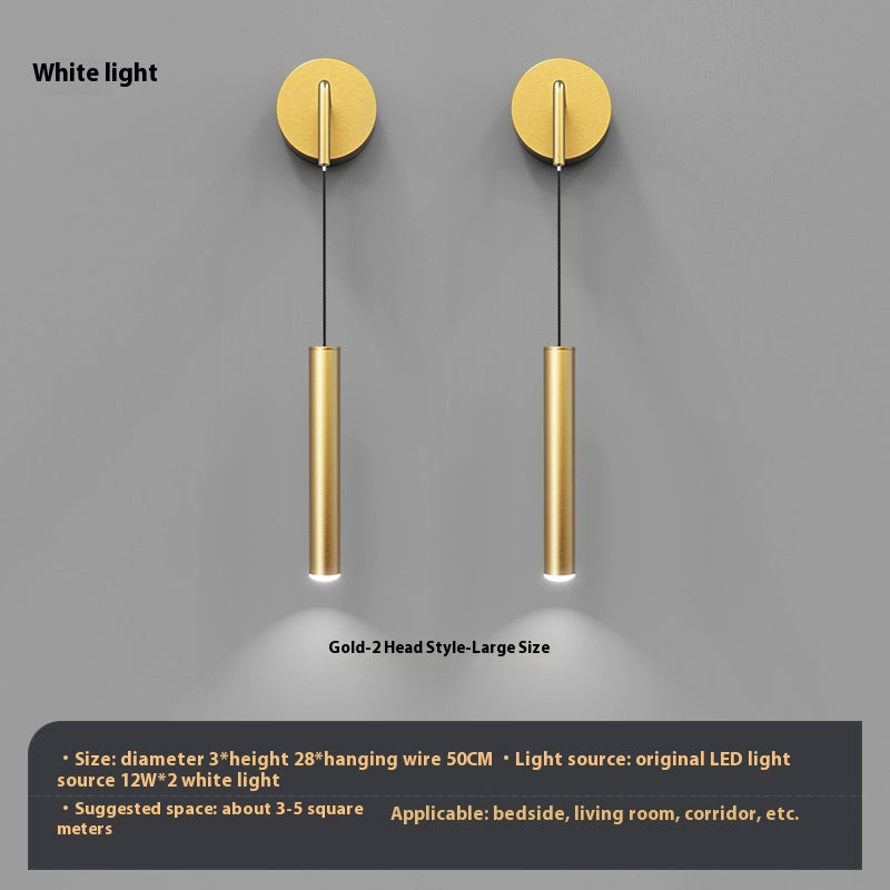 Creative Wood Grain Bedside Wall Lamp