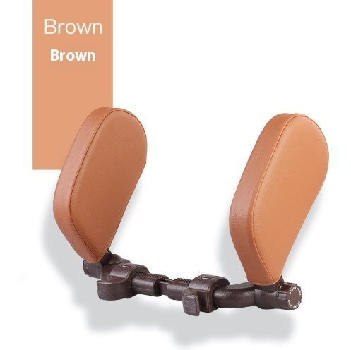 Adjustable Car Leather Neck Support Pillow