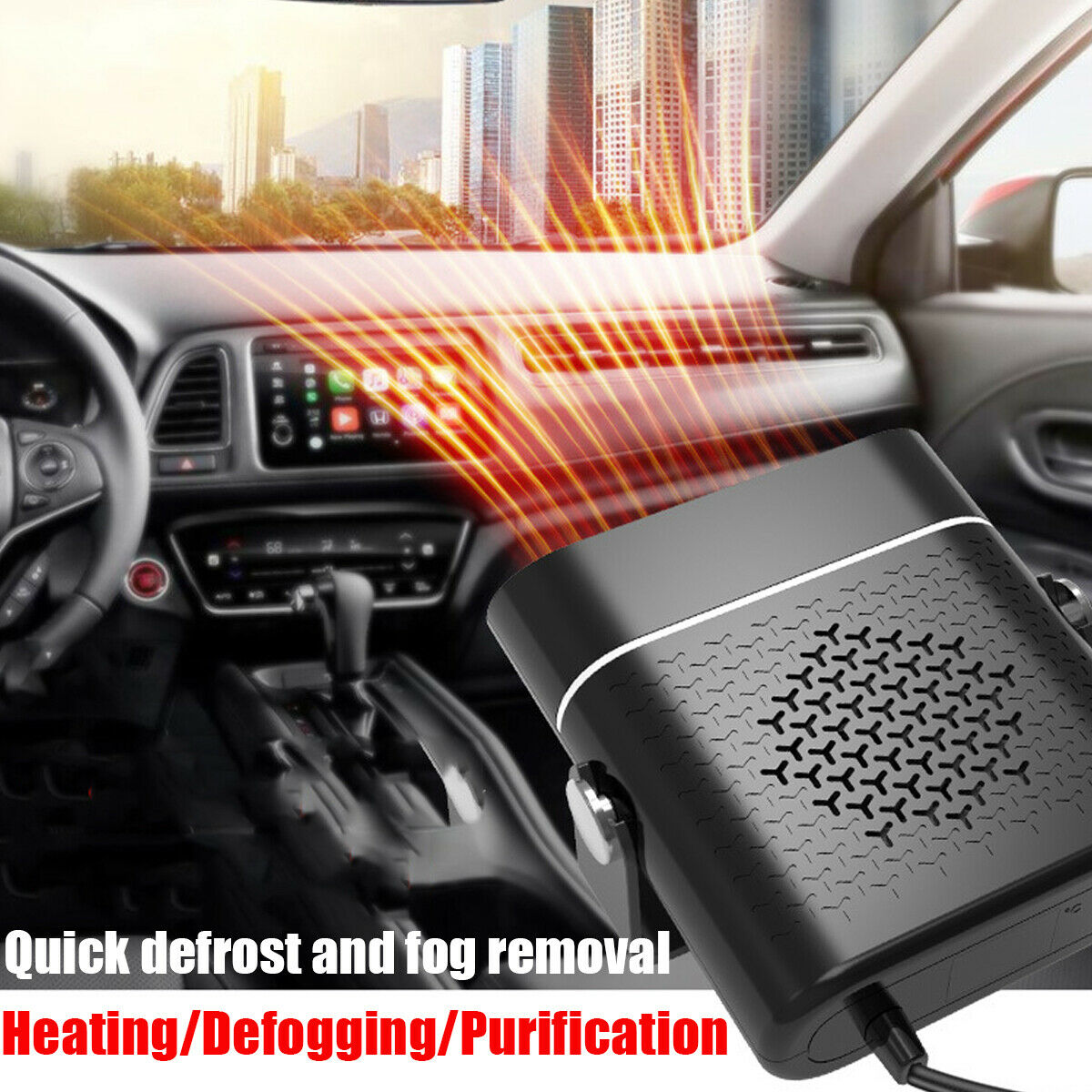 3 In 1 Mini Car Plug In Heater Defogger