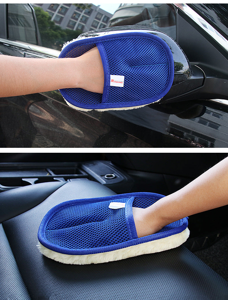 Soft Fleece Car Thickened Cleaning Glove