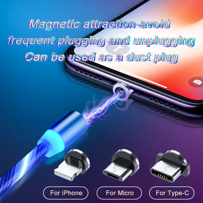 LED Fast Magnetic Lighting Charging Cable