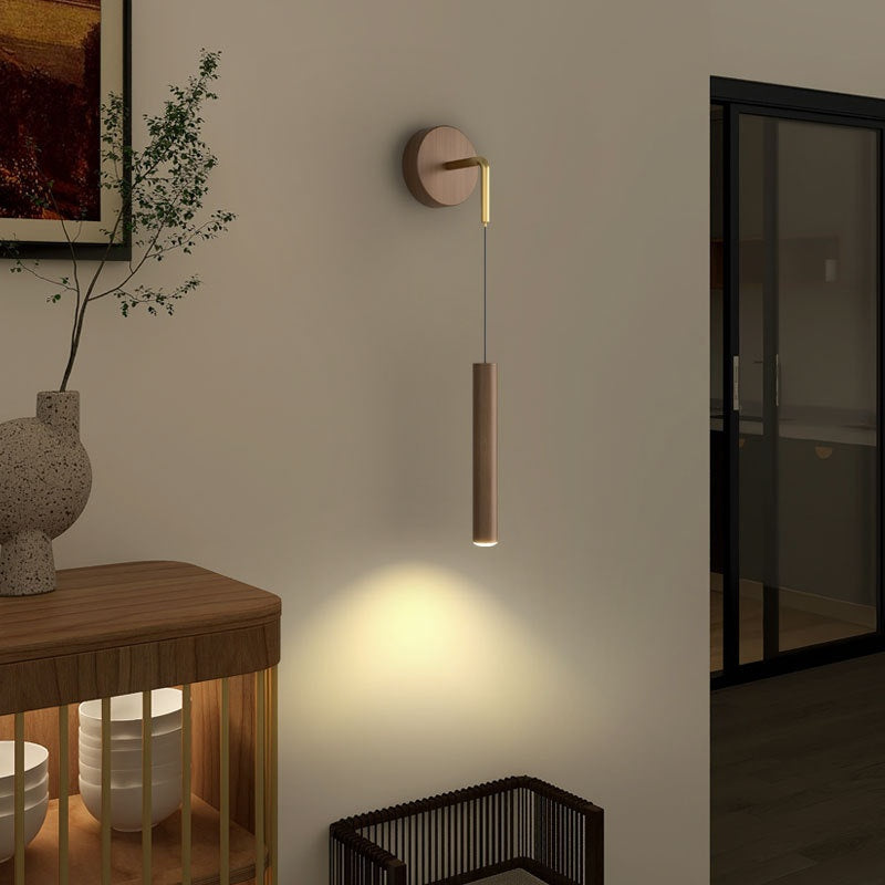 Creative Wood Grain Bedside Wall Lamp