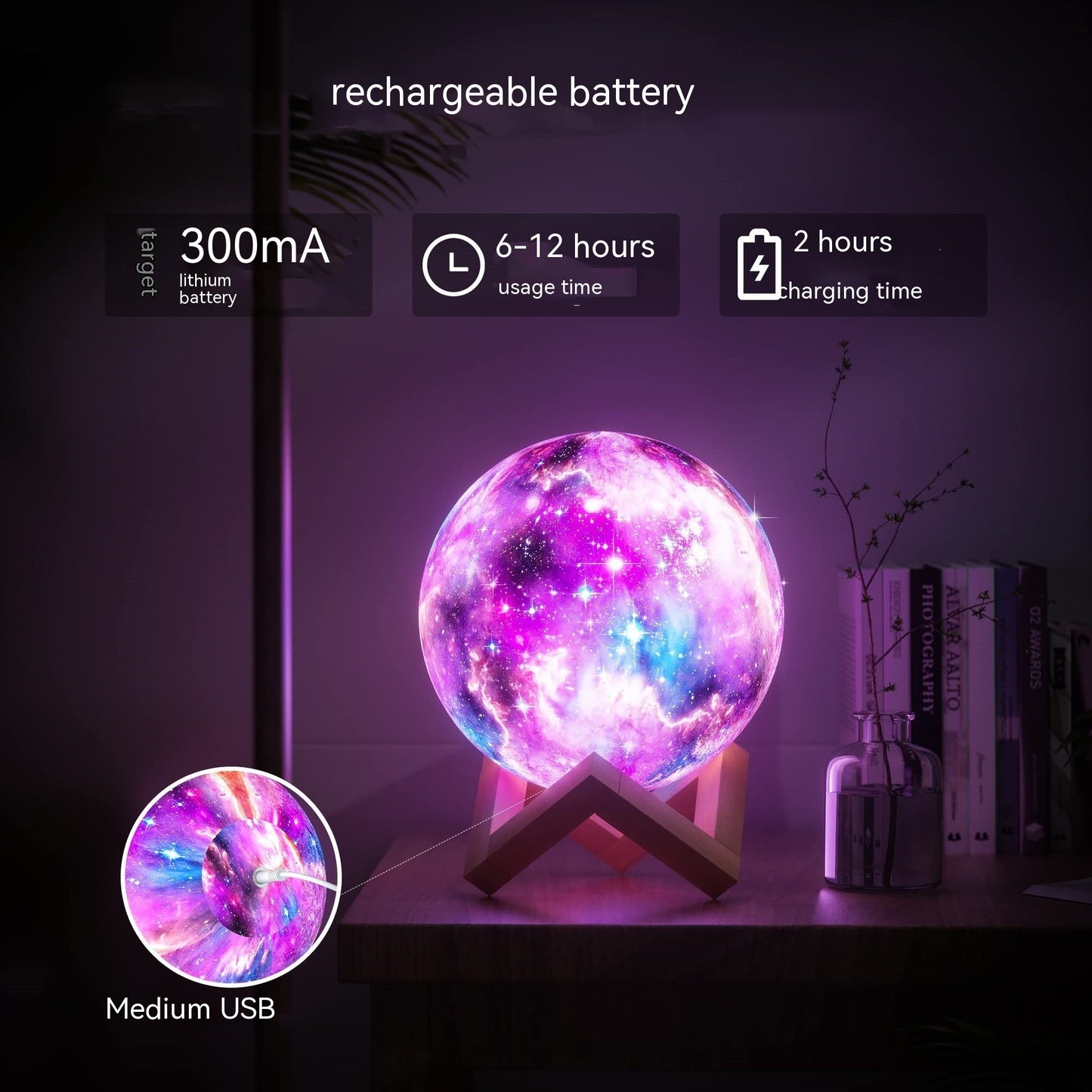3D Printing Moon Galaxy Light