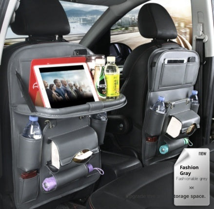 Multifunction PU Leather Car Storage Hanging Bag