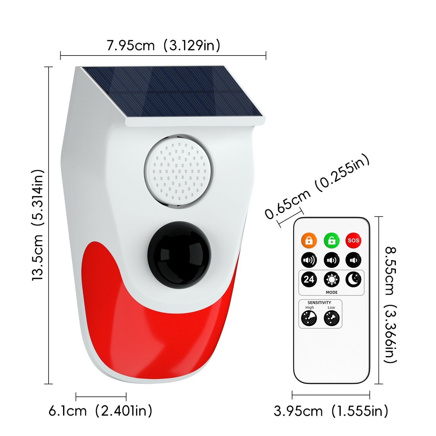 Solar Infrared Alarm Warning Indicator
