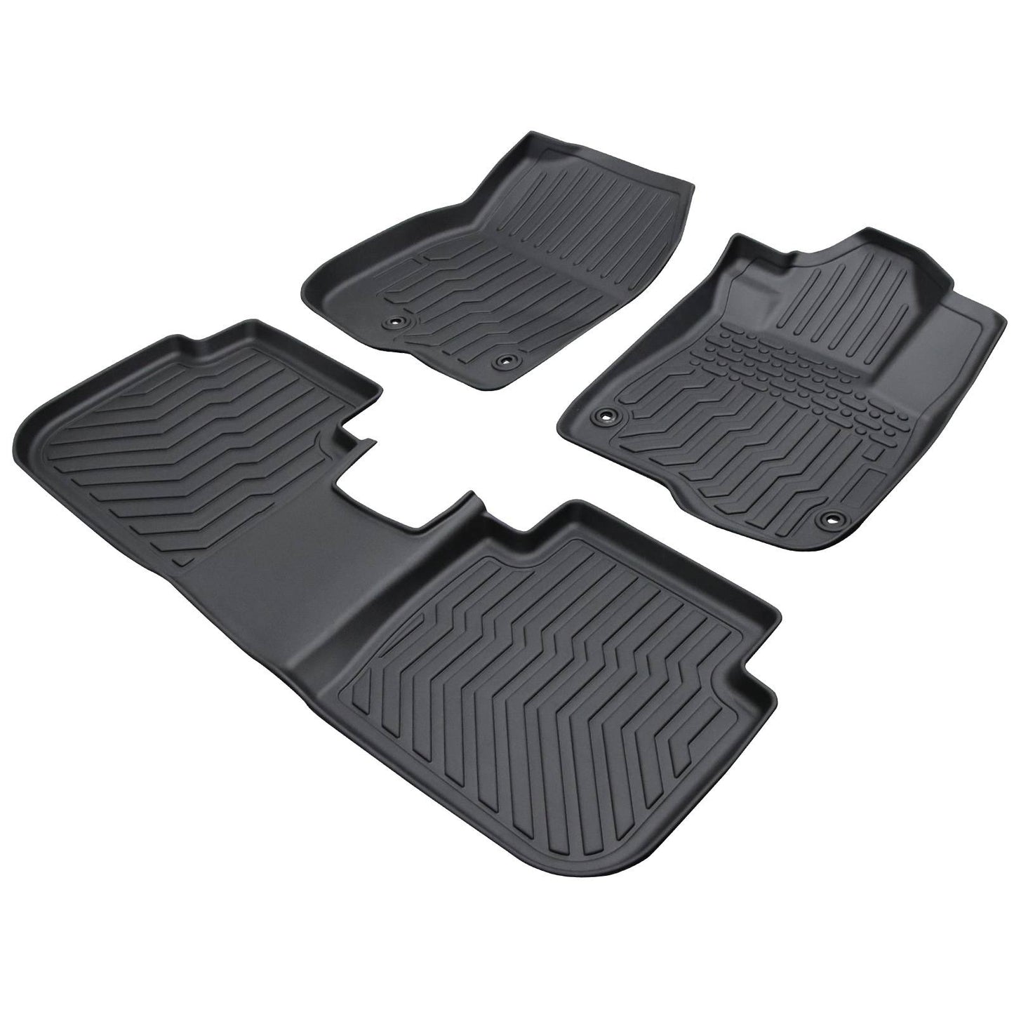 Black All-Weather TPE Rubber Car Mats