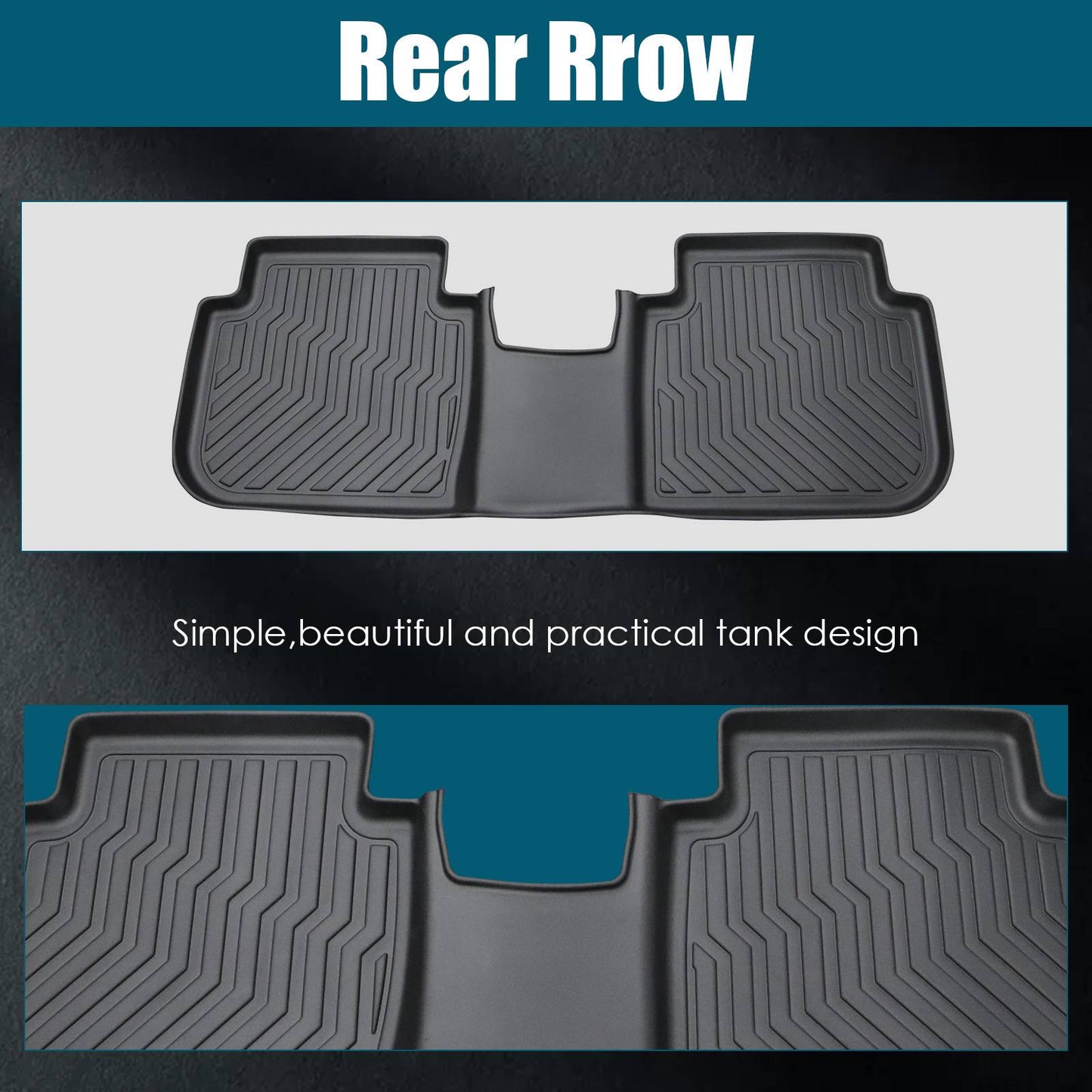 Black All-Weather TPE Rubber Car Mats