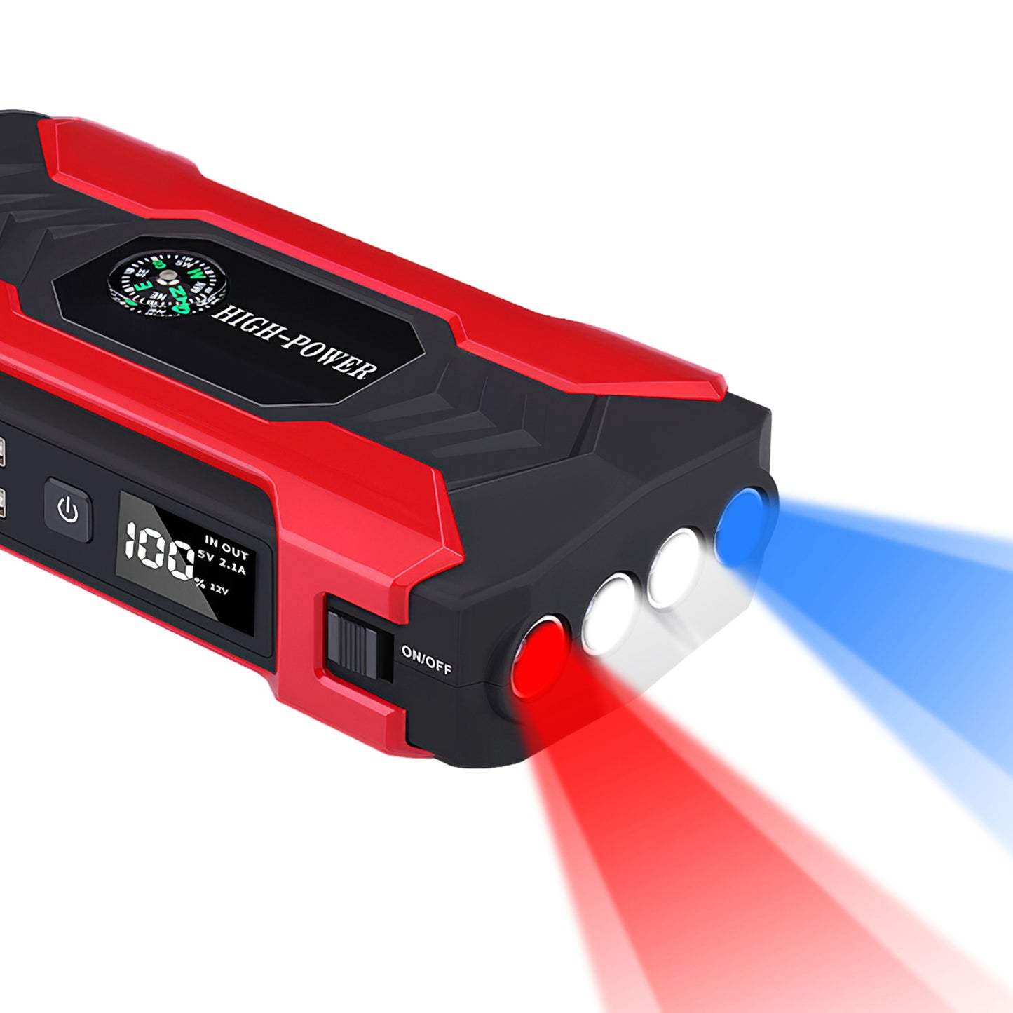28000mAh 12V Car Jump Starter Booster With LCD Screen