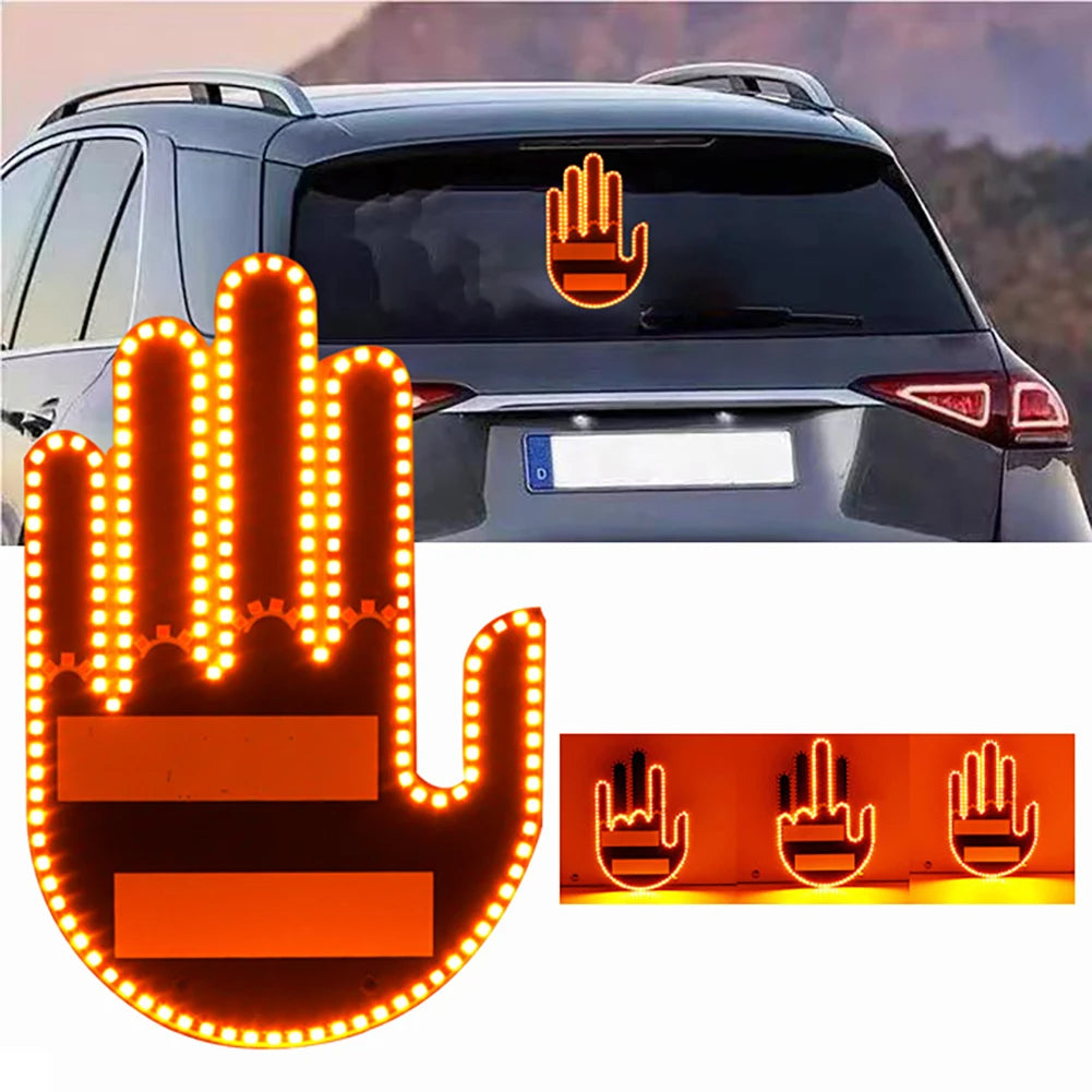 LED Illuminated Gesture Car Finger Light With Remote