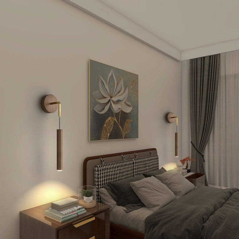 Creative Wood Grain Bedside Wall Lamp