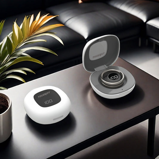 LED Digital Display Charging Smart Ring