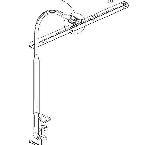 USB Double Head LED Table Lamp With Clamp